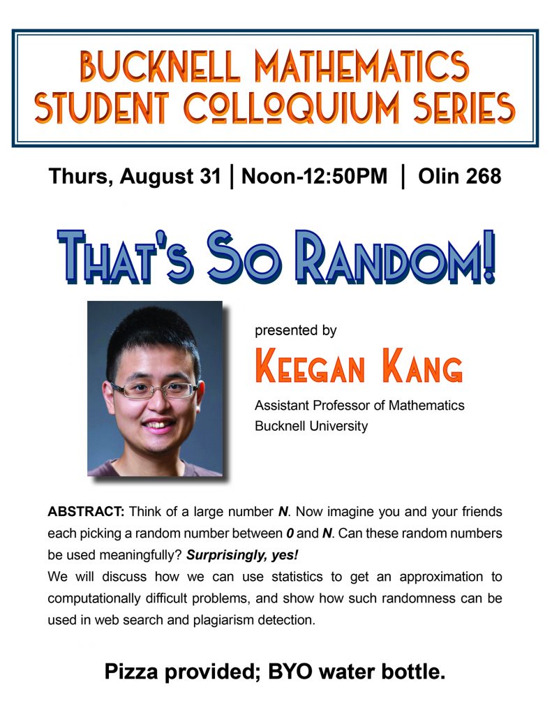 poster containing an picture of professor kang along with the title and abstract of the talk