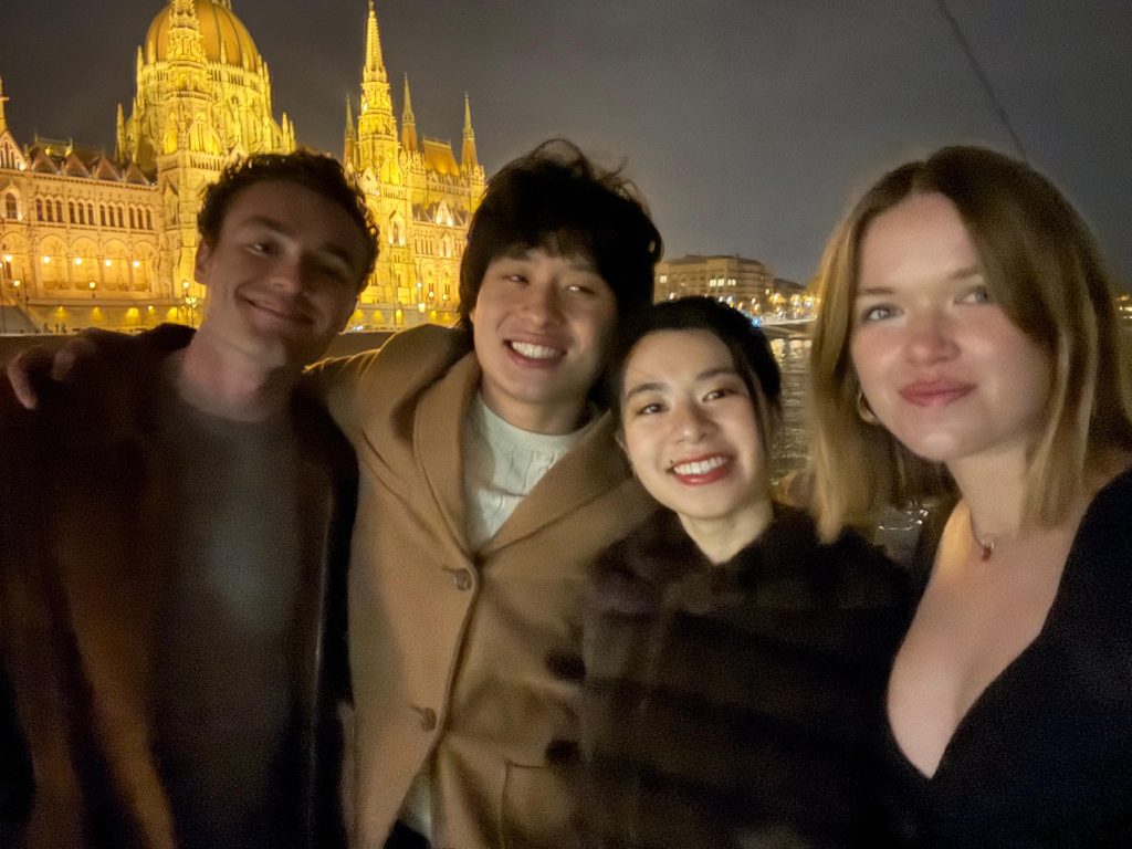 Celine and three new friends.