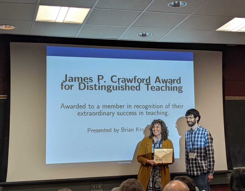 Prof. Flynt wins the James P. Crawford Award for Distinguished Teaching.